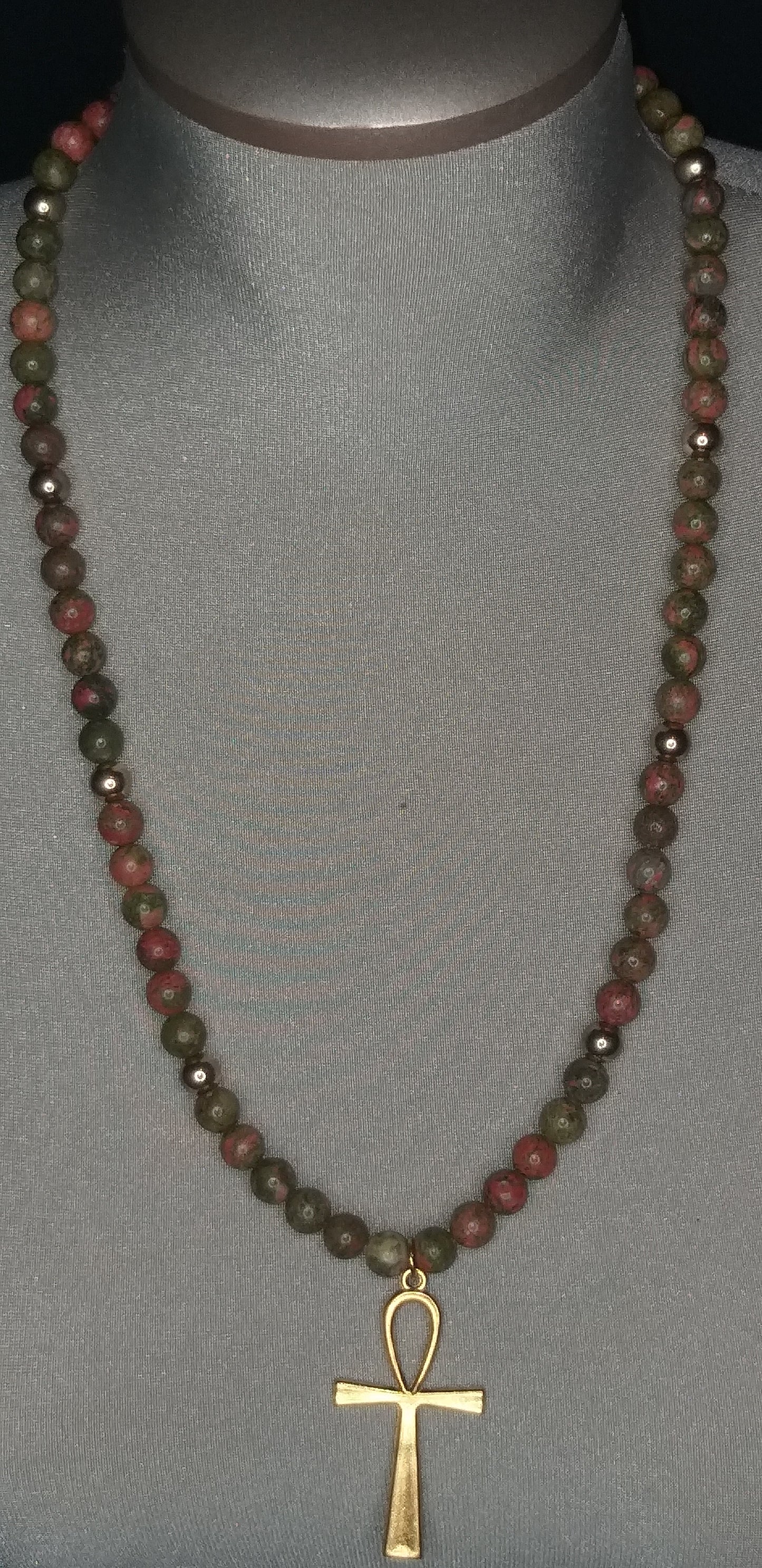 Rhodonite Bead Necklace
