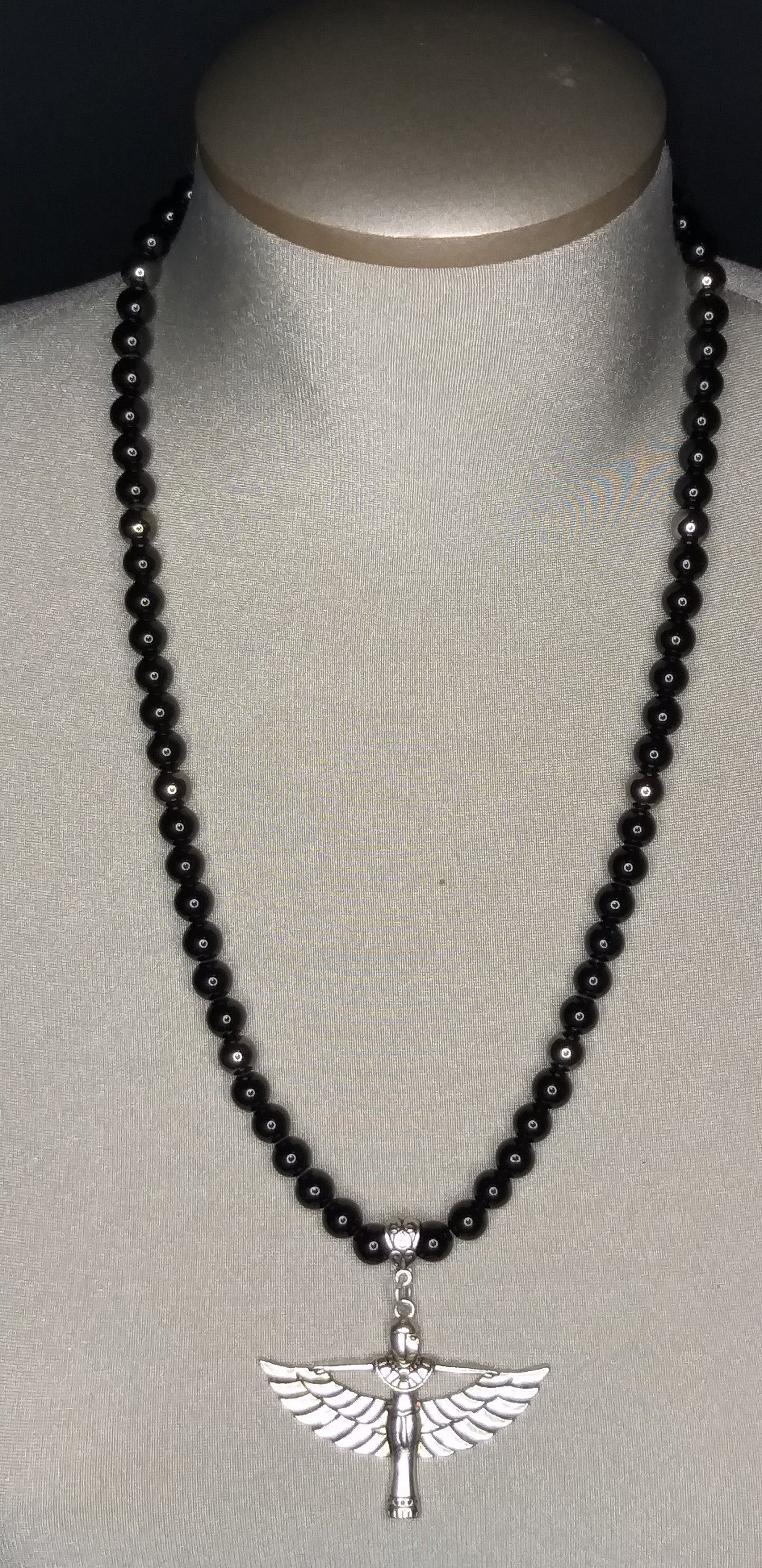 Obsidian Bead Necklace