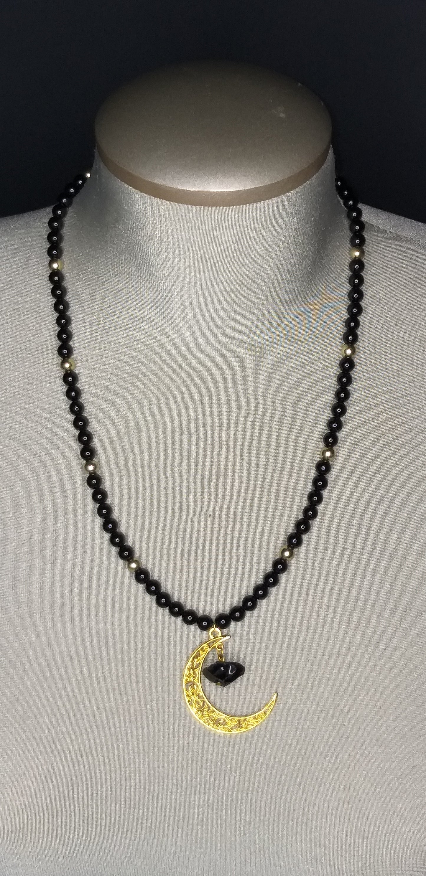 Obsidian Bead Necklace