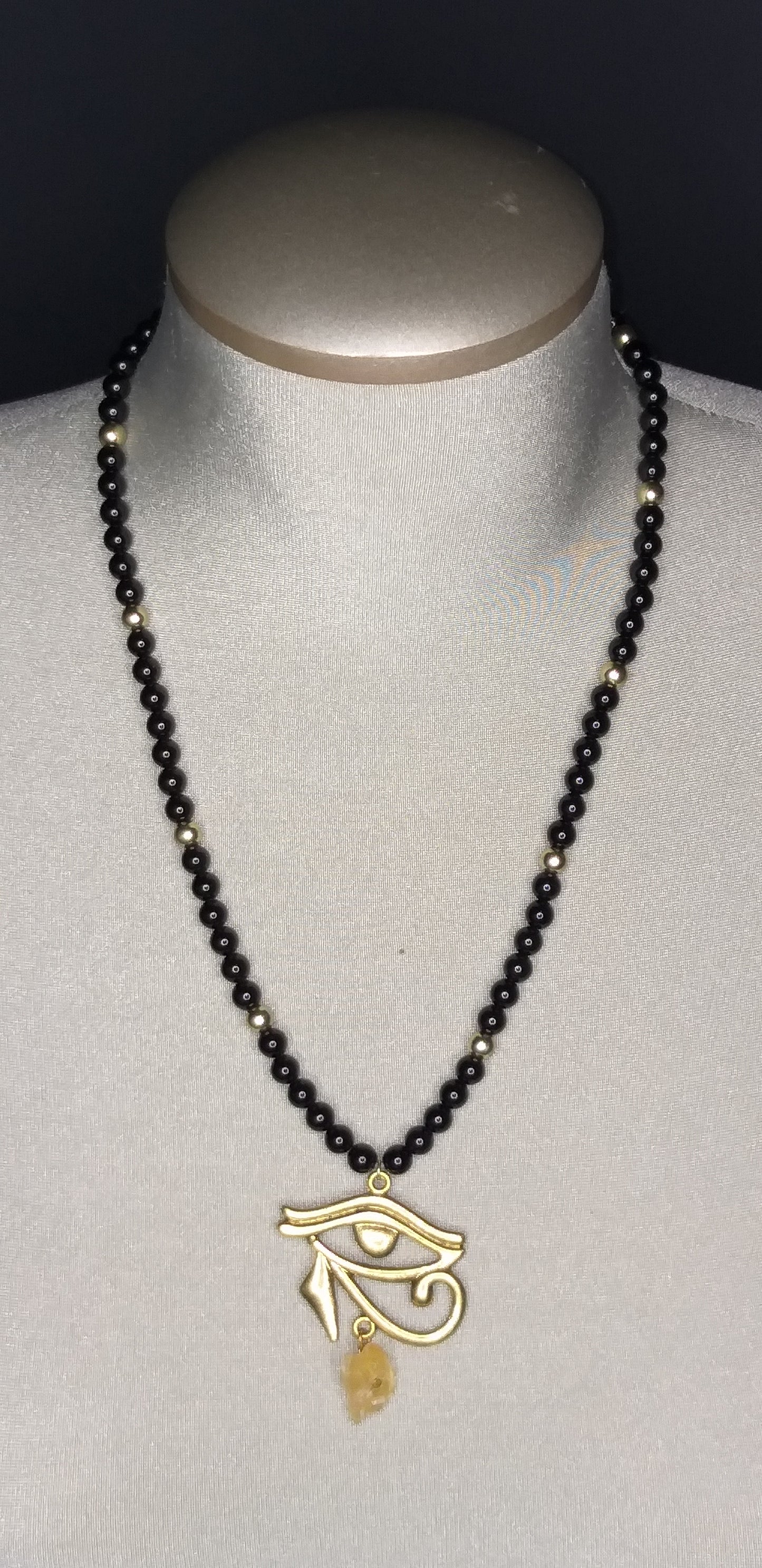 Obsidian Bead Necklace