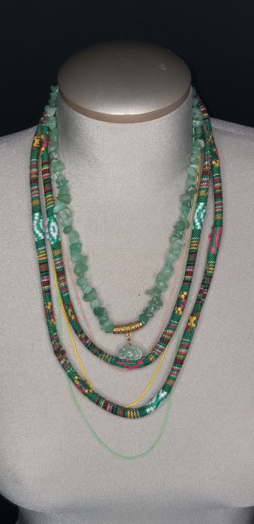 Green Aventurine Layered Necklace