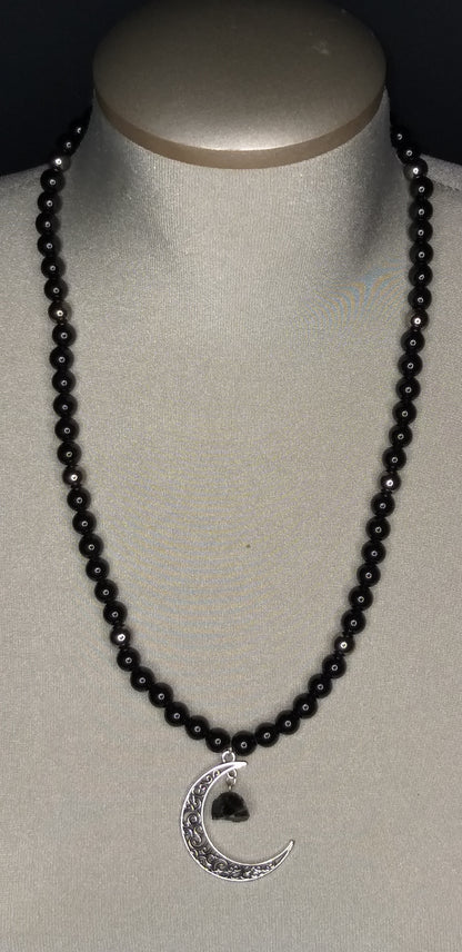 Obsidian Bead Necklace
