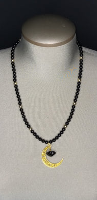 Obsidian Bead Necklace