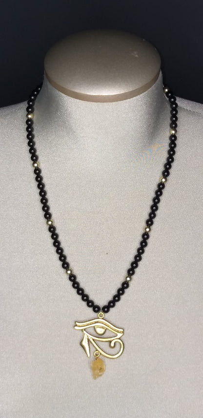 Obsidian Bead Necklace