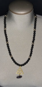 Obsidian Bead Necklace