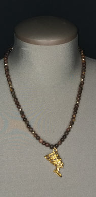 Tiger's Eye Necklace w/Gold Empress