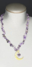 Load image into Gallery viewer, Amethyst Necklace w/ Amethyst moon pendant